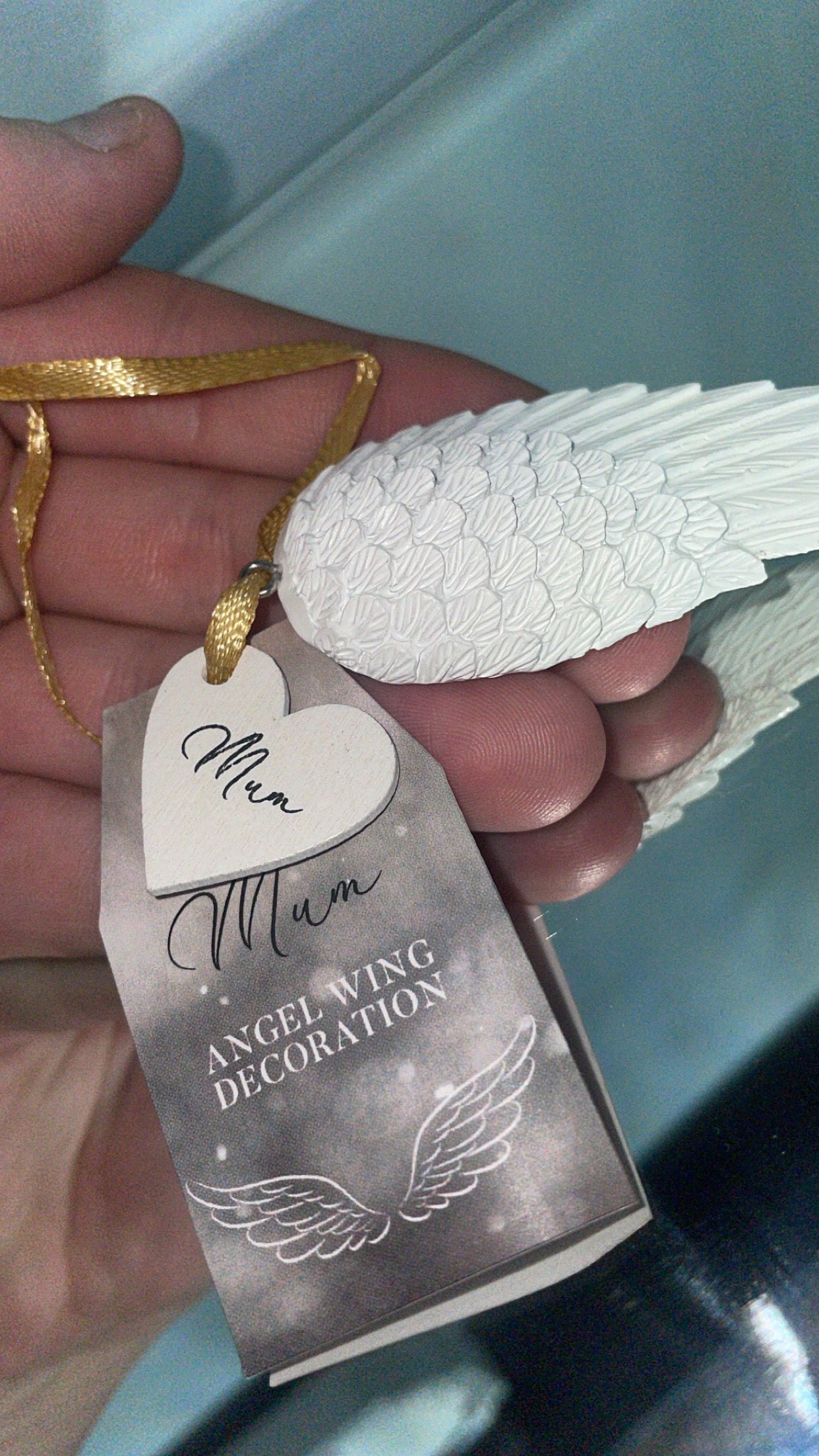 Mum Resin Hanging Angel Wing