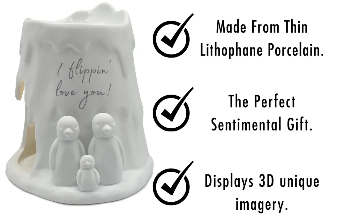 Porcelain Tealight Burner - I Flipping Love You