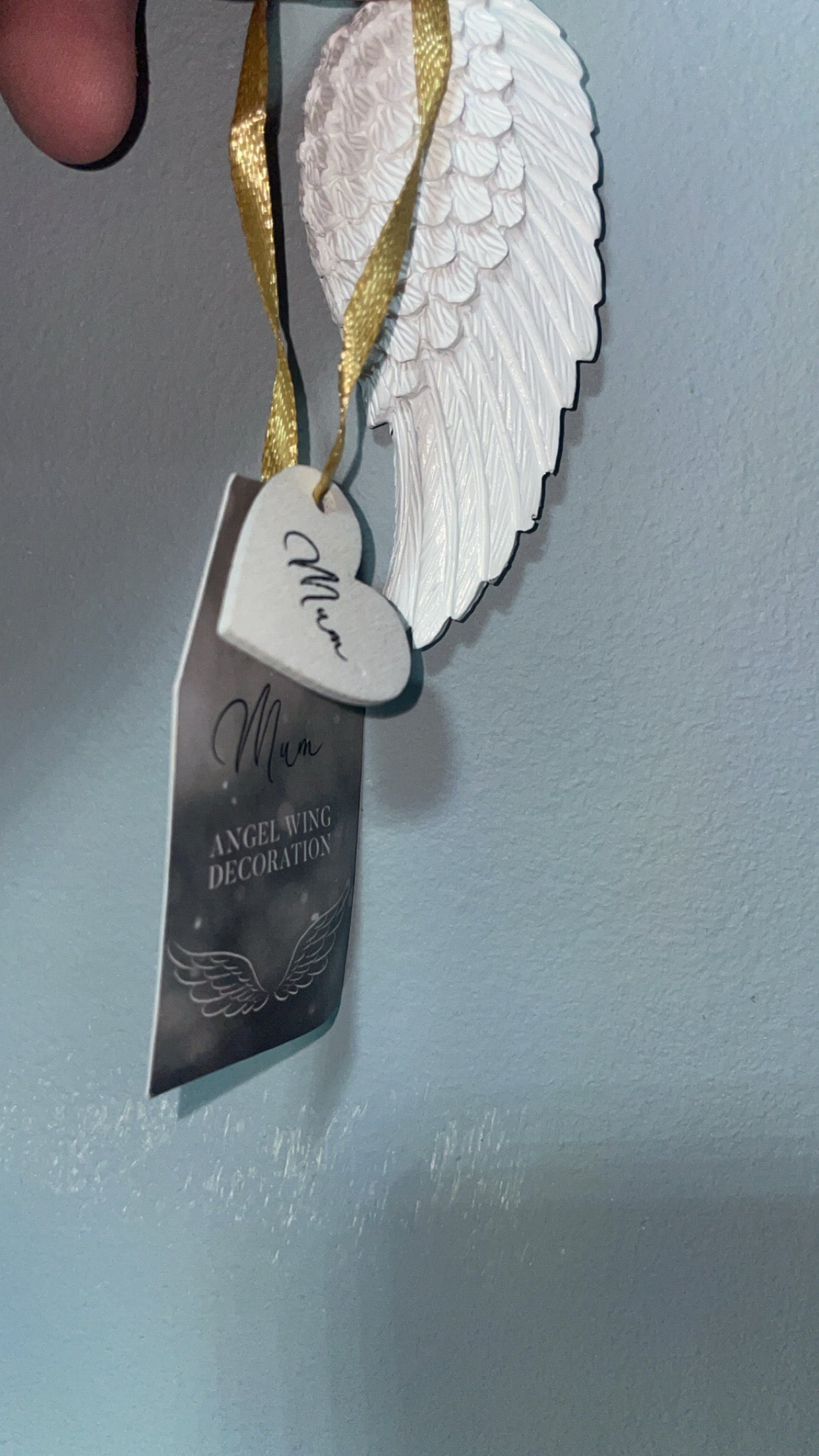 Mum Resin Hanging Angel Wing