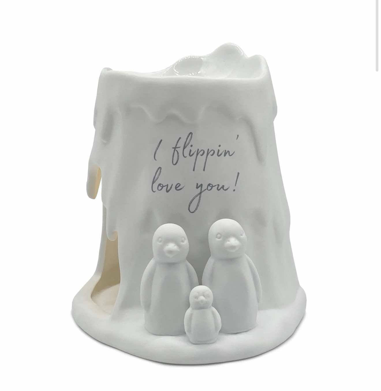 Porcelain Tealight Burner - I Flipping Love You