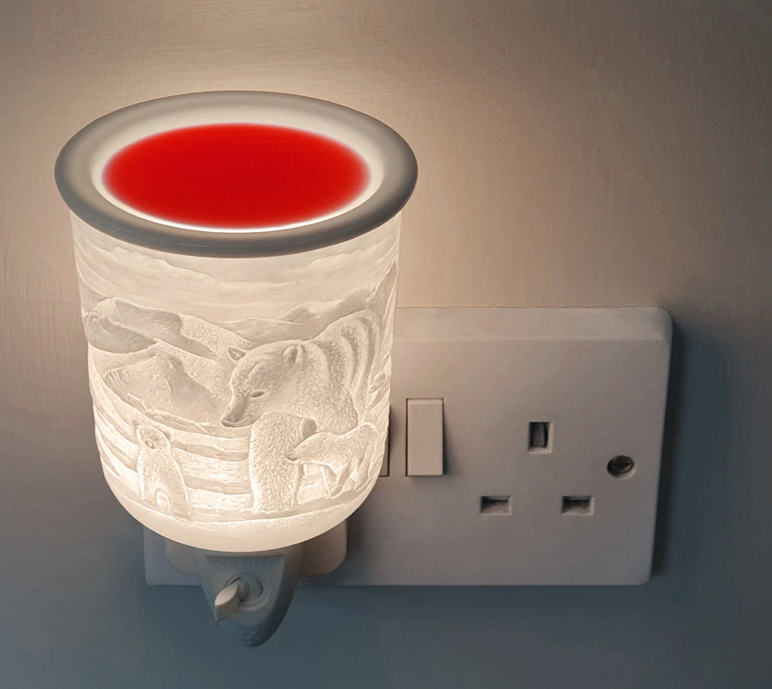 Porcelain Plug In Electric Wax Burner - Polar Bear