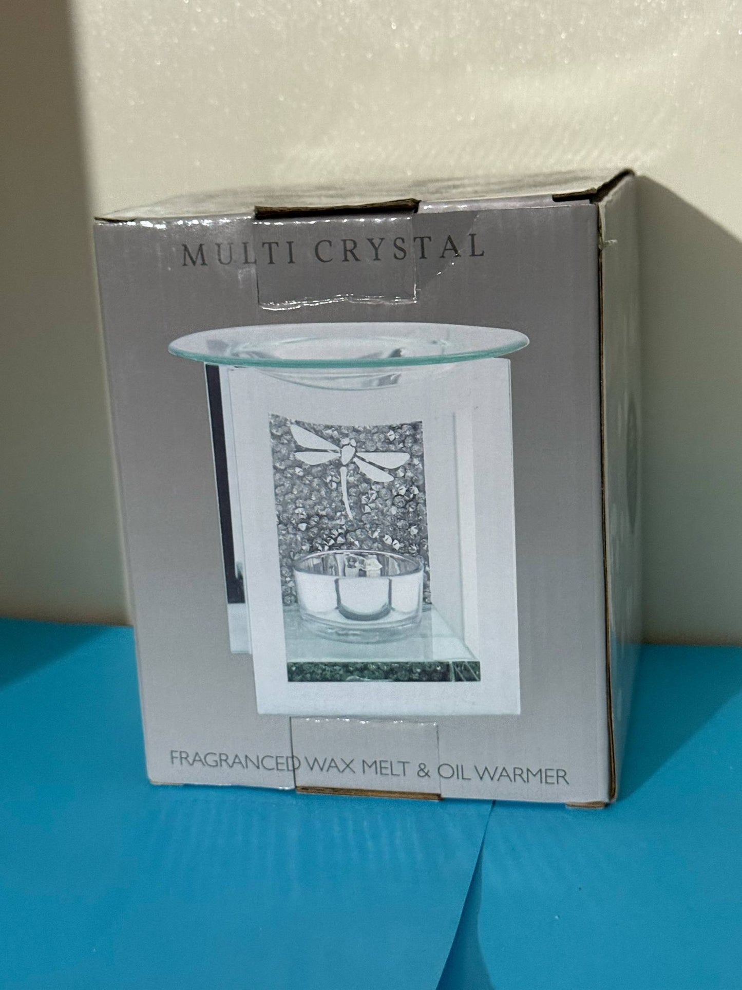 Mirror Crystal Oil Burner Dragonfly 12.5cm
