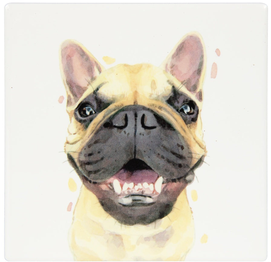 Frenchie Coaster, 10cm