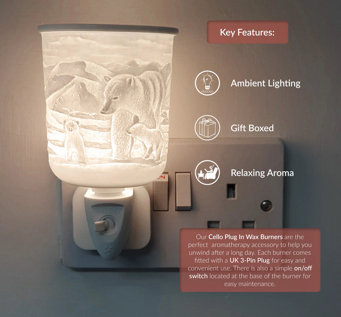 Porcelain Plug In Electric Wax Burner - Polar Bear
