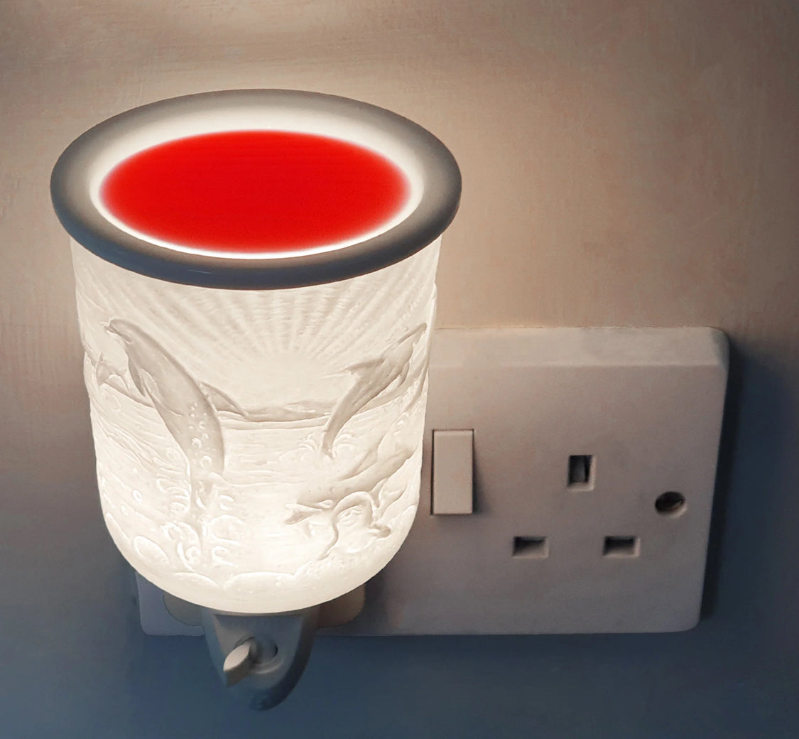 Porcelain Plug In Electric Wax Burner - Dolphin