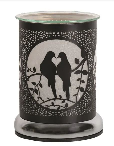 Electric Wax Melter Touch - Black Silhouette Doves 17cm