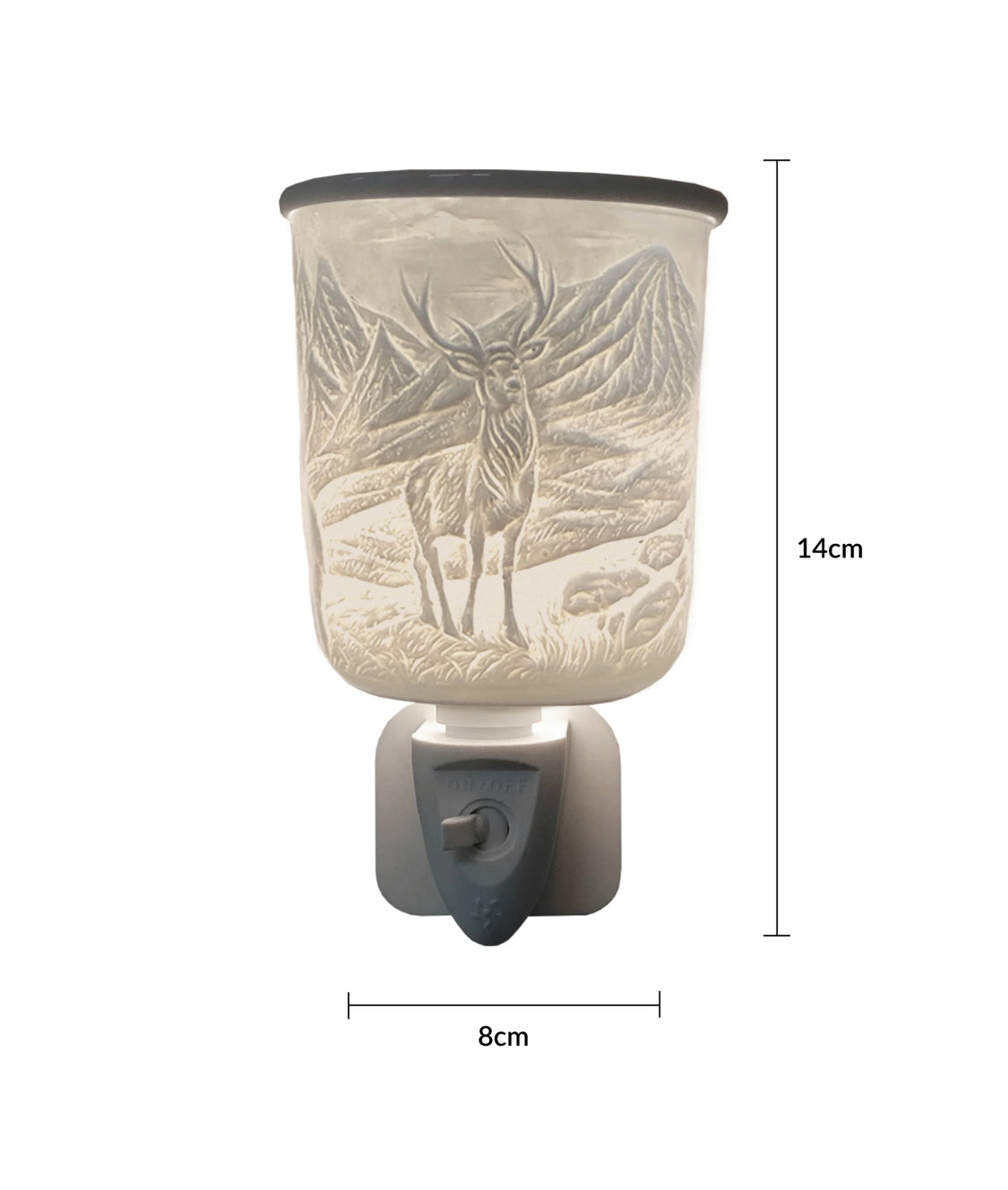 Porcelain Plug In Electric Melt Warmer - Highland Stag