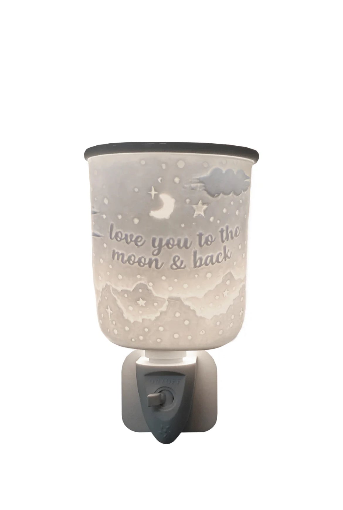 Porcelain Plug In Electric Melt Warmer - Love You To The Moon & Back
