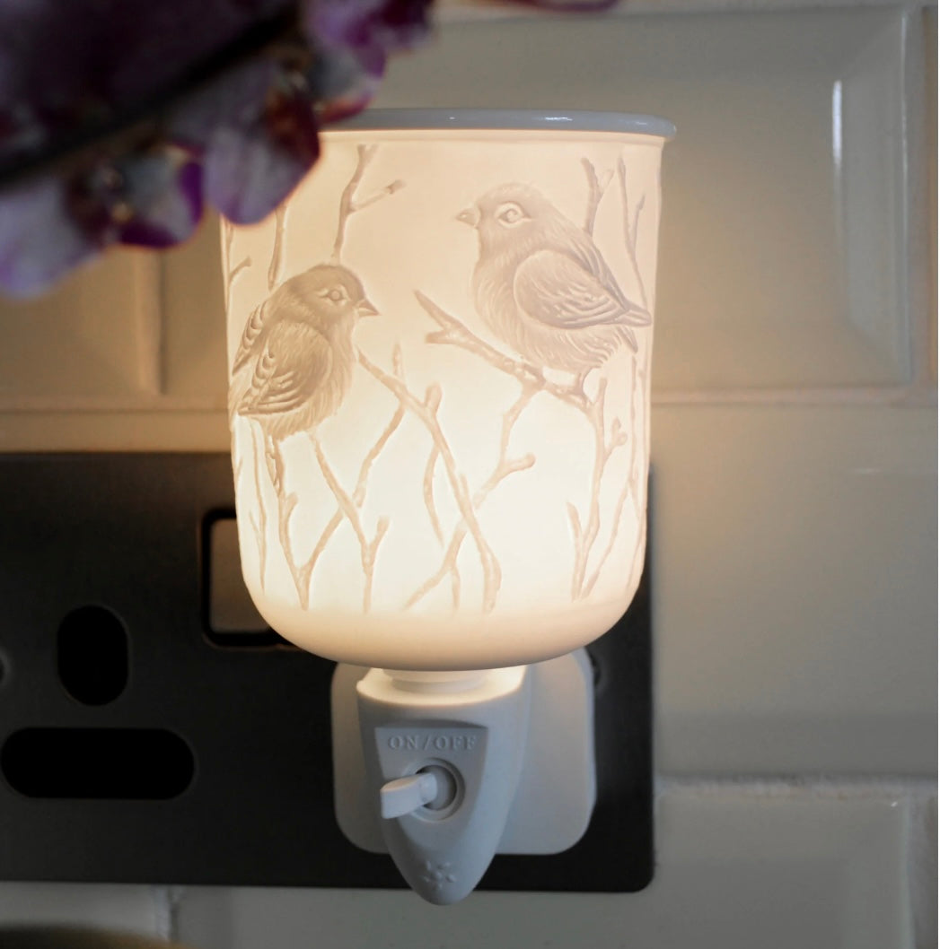 Porcelain Plug In Electric Wax Warmer - Bird