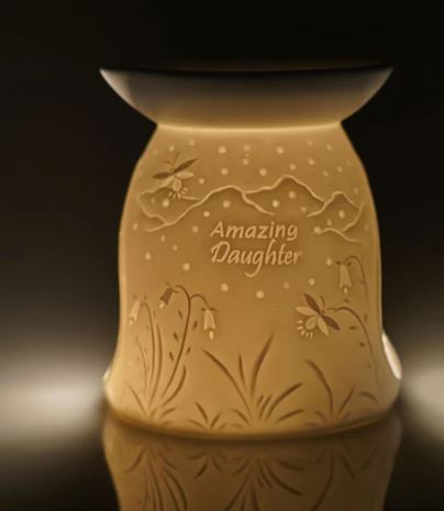 Porcelain Tealight Wax Melt Burner - Amazing Daughter