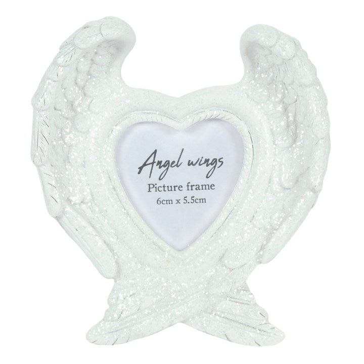 Glitter Angel Wing Resin Picture frame