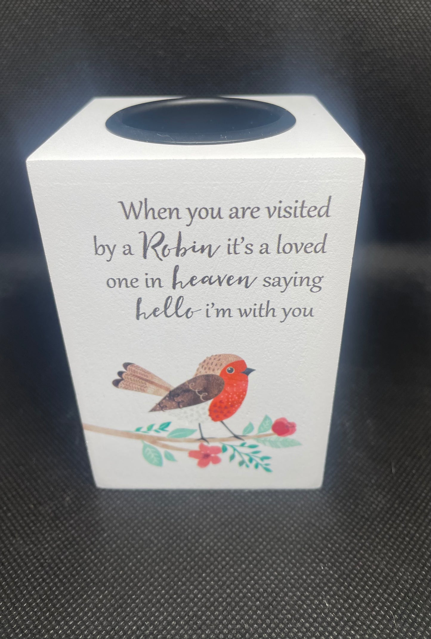 Visited by a Robin Tealight Holder