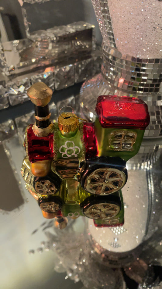 Christmas HangingTrain Bauble, 10cm