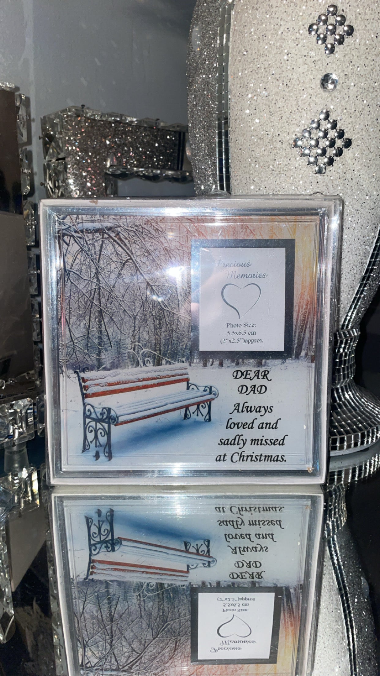 16cm festive Christmas memorial frame