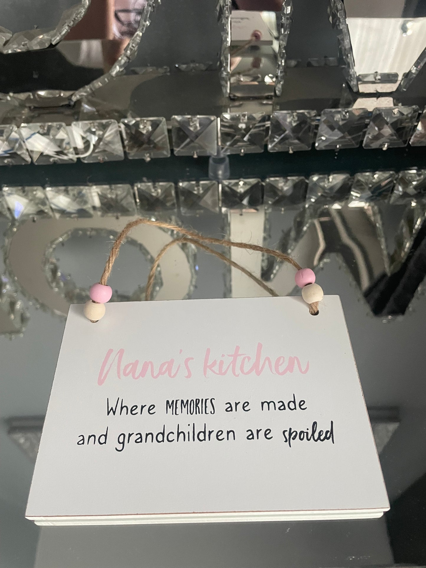 Nana's Kitchen Hanging MDF Sign