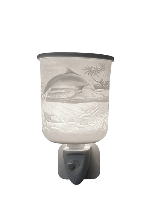 Porcelain Plug In Electric Wax Burner - Dolphin