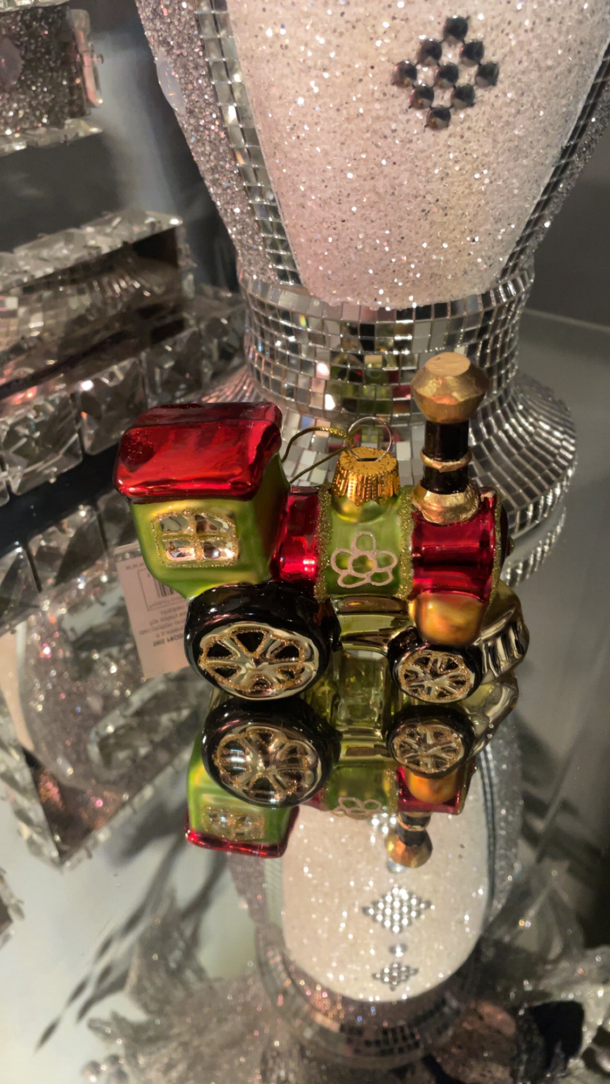 Christmas HangingTrain Bauble, 10cm