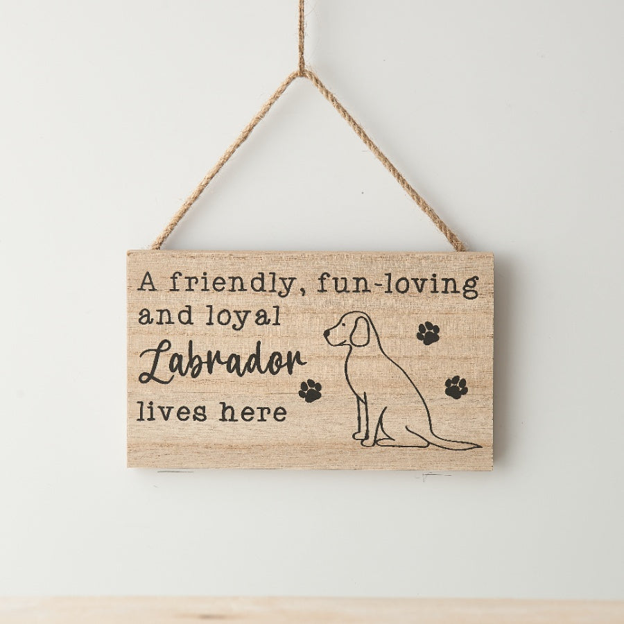 15cm Labrador Wooden Sign