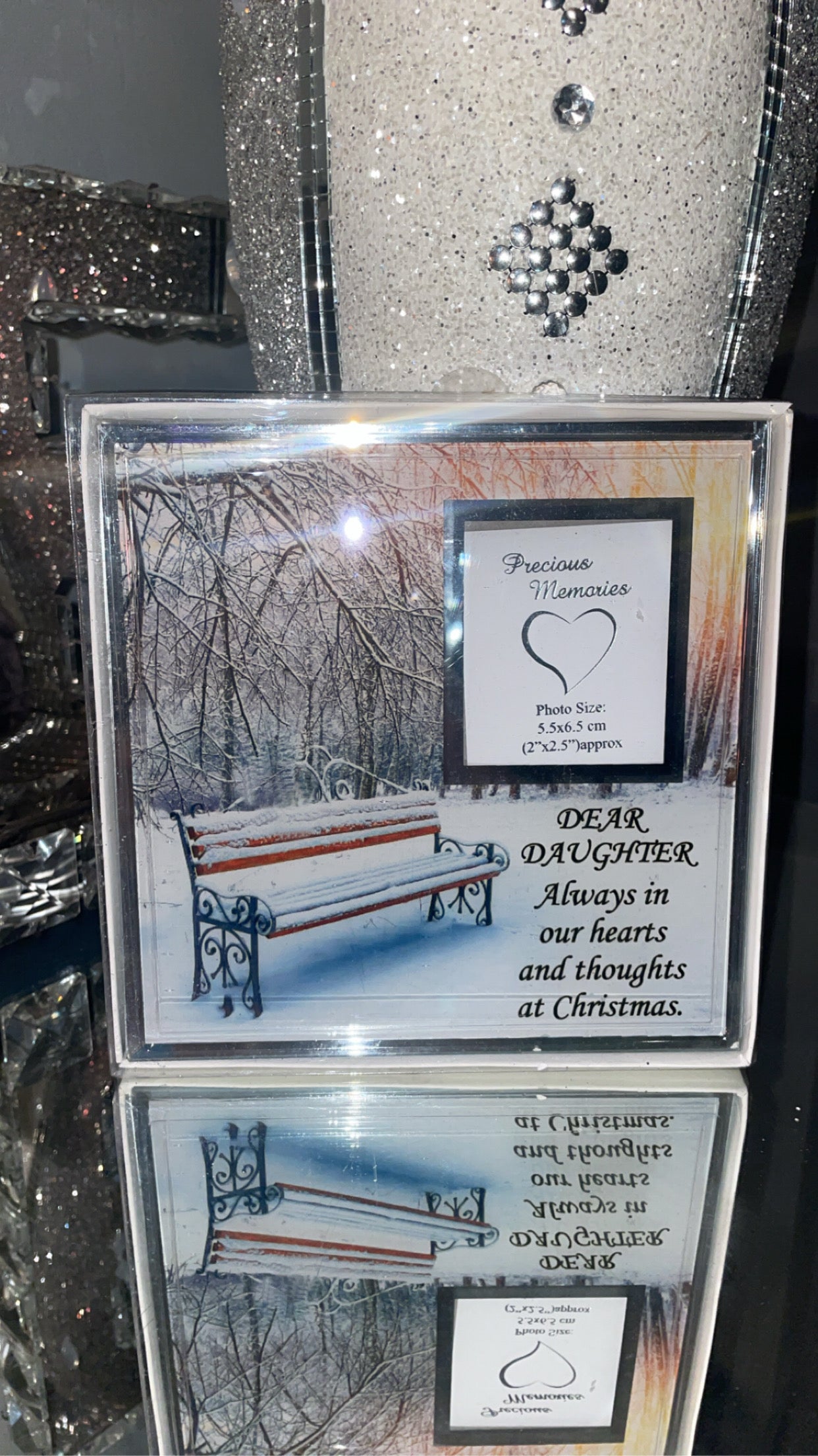16cm festive Christmas memorial frame