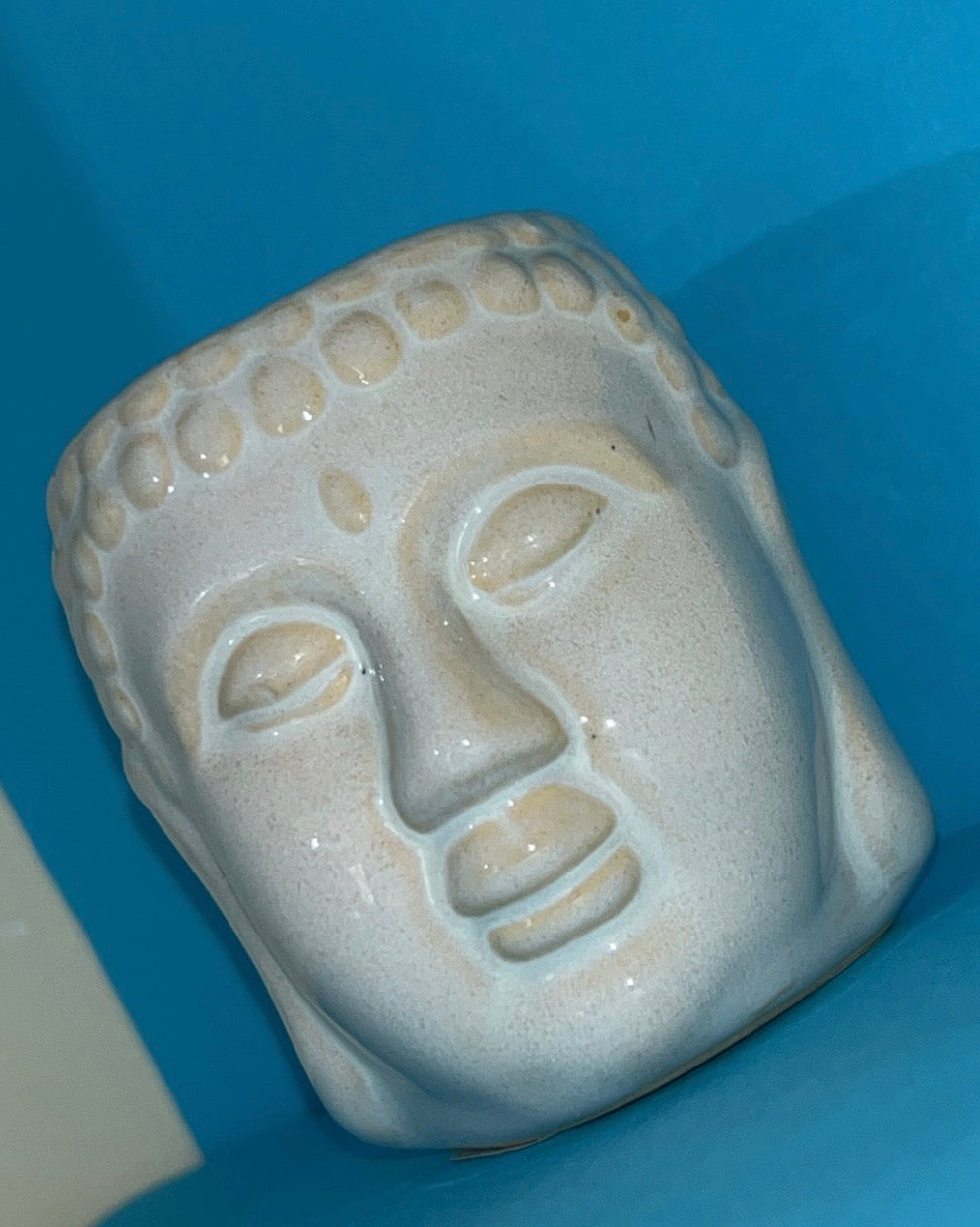 Ceramic Buddha Head Oil Burners, 8cm
