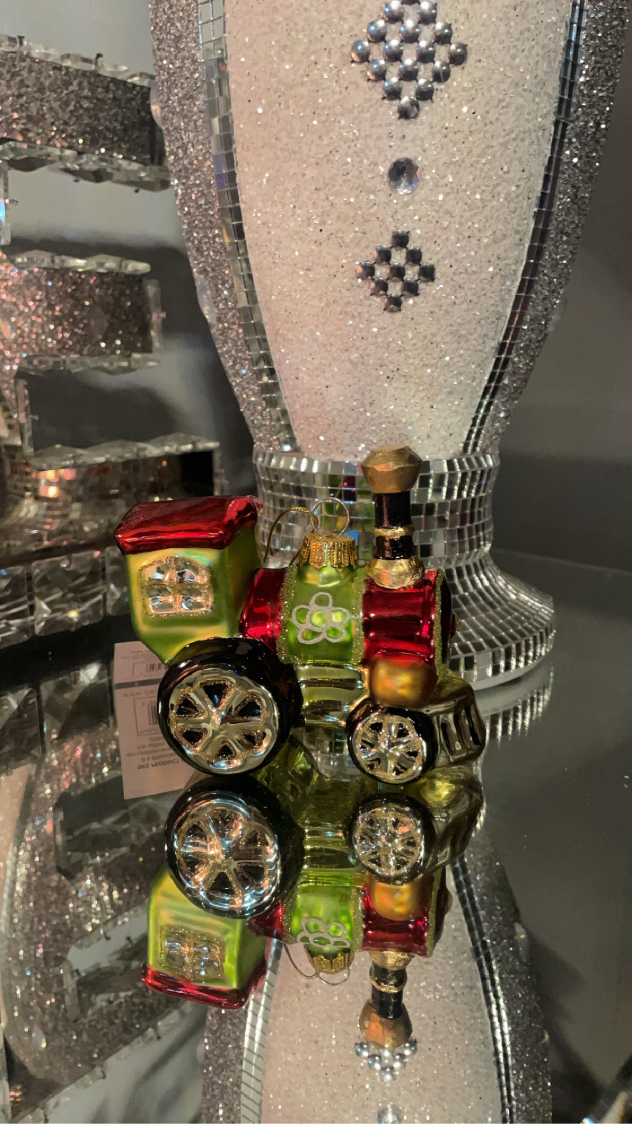 Christmas HangingTrain Bauble, 10cm