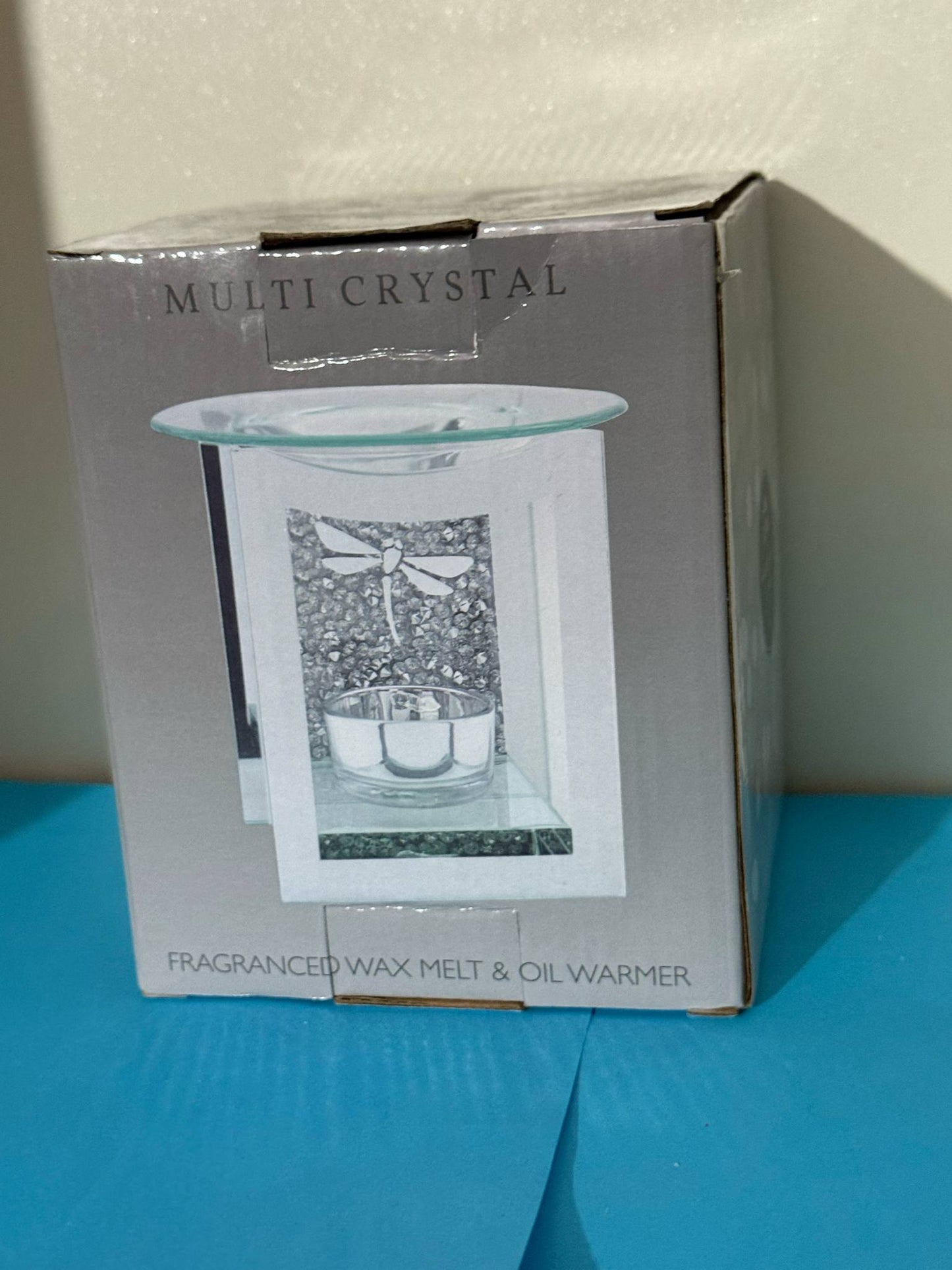 Mirror Crystal Oil Burner Dragonfly 12.5cm