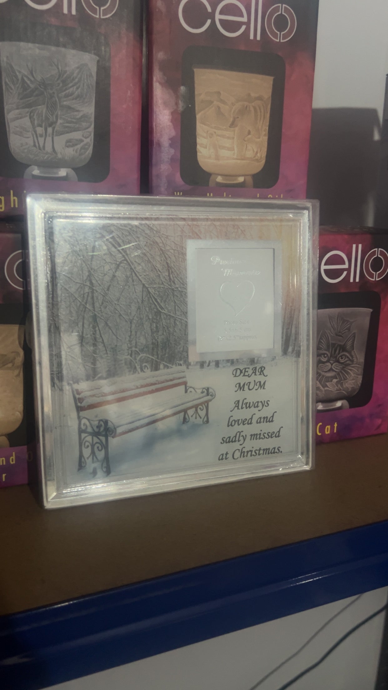 16cm festive Christmas memorial frame