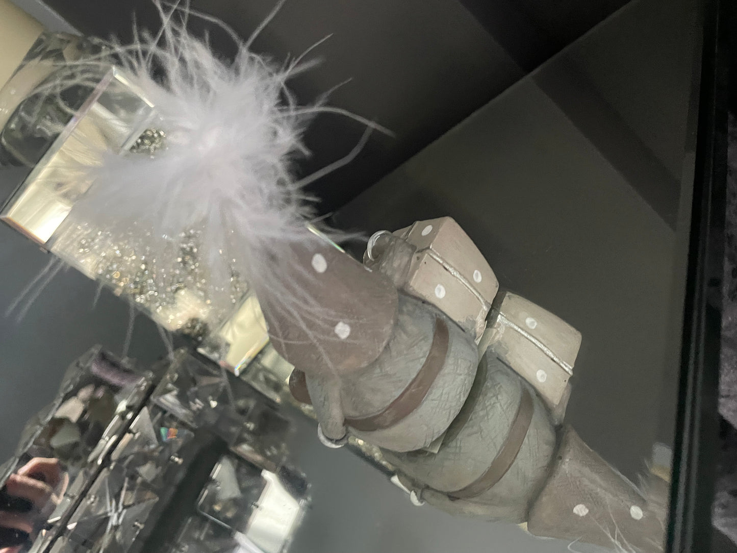 Feather Hat Santa Deco, 8cm