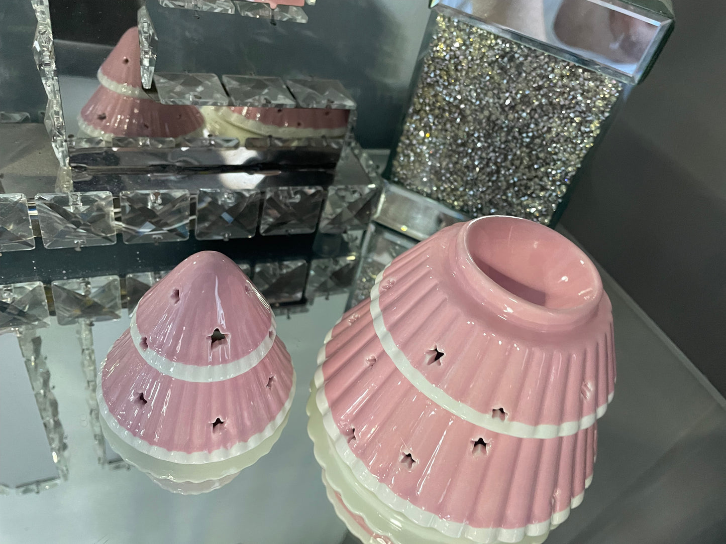 Pink Christmas Tree Ceramic Oil Burner