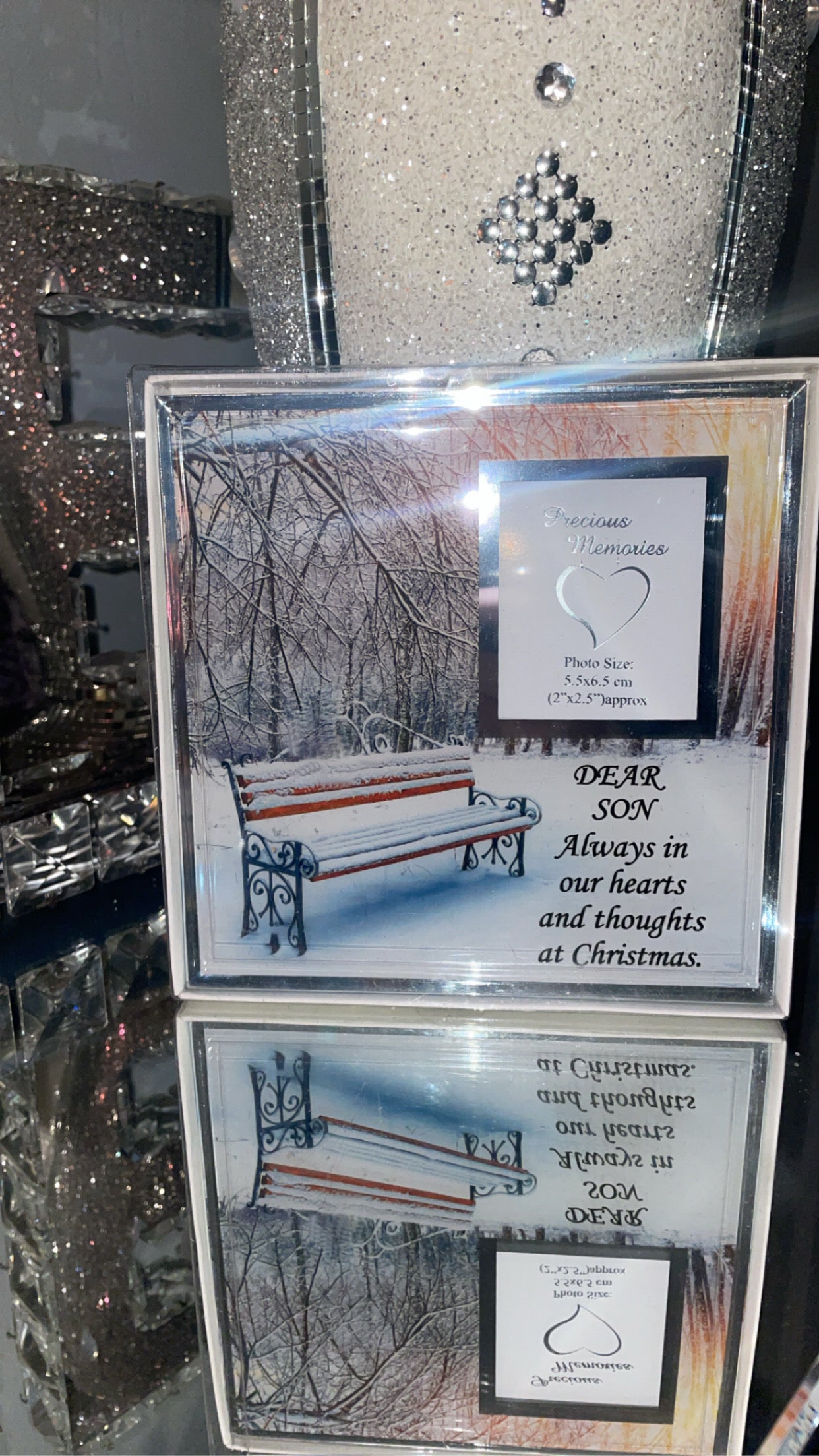 16cm festive Christmas memorial frame
