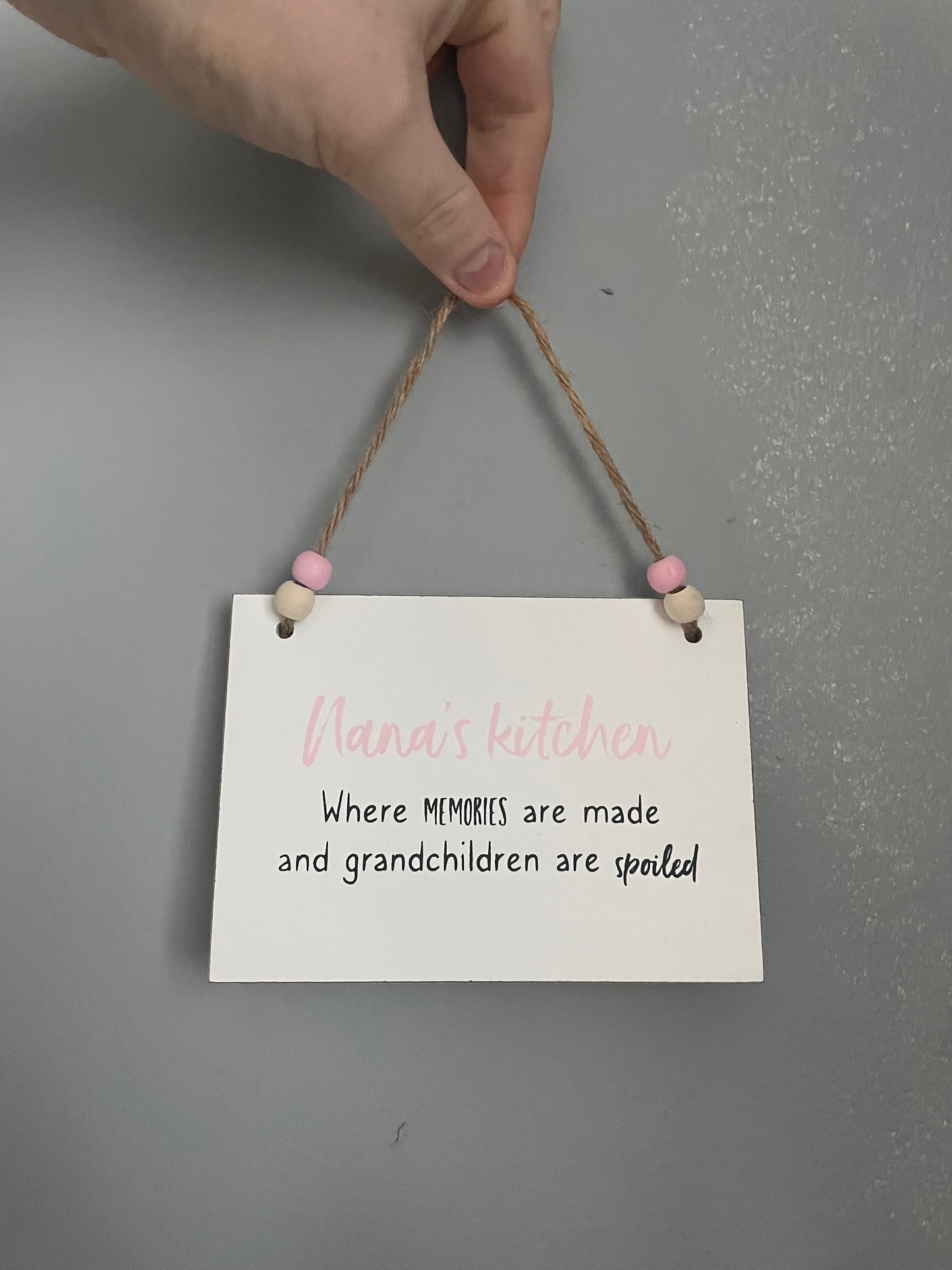 Nana's Kitchen Hanging MDF Sign