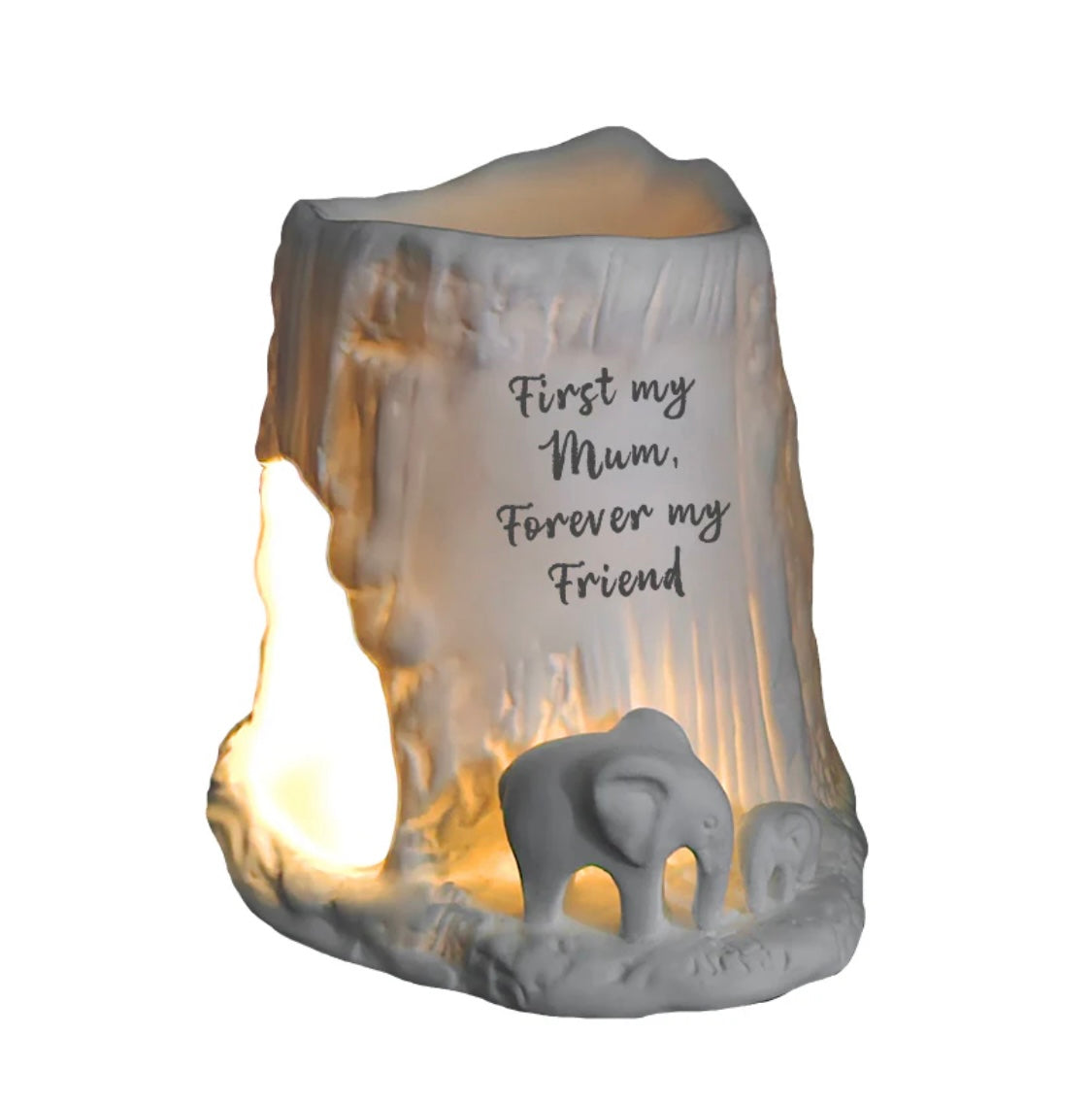 Elephant Tealight Burner - First my Mum, Forever my friend
