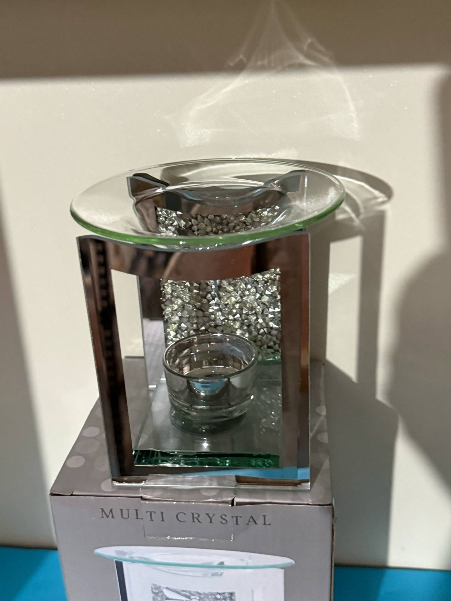 Mirror Crystal Oil Burner Dragonfly 12.5cm