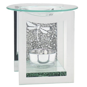 Mirror Crystal Oil Burner Dragonfly 12.5cm