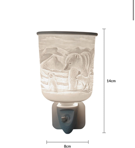 Porcelain Plug In Electric Wax Burner - Polar Bear