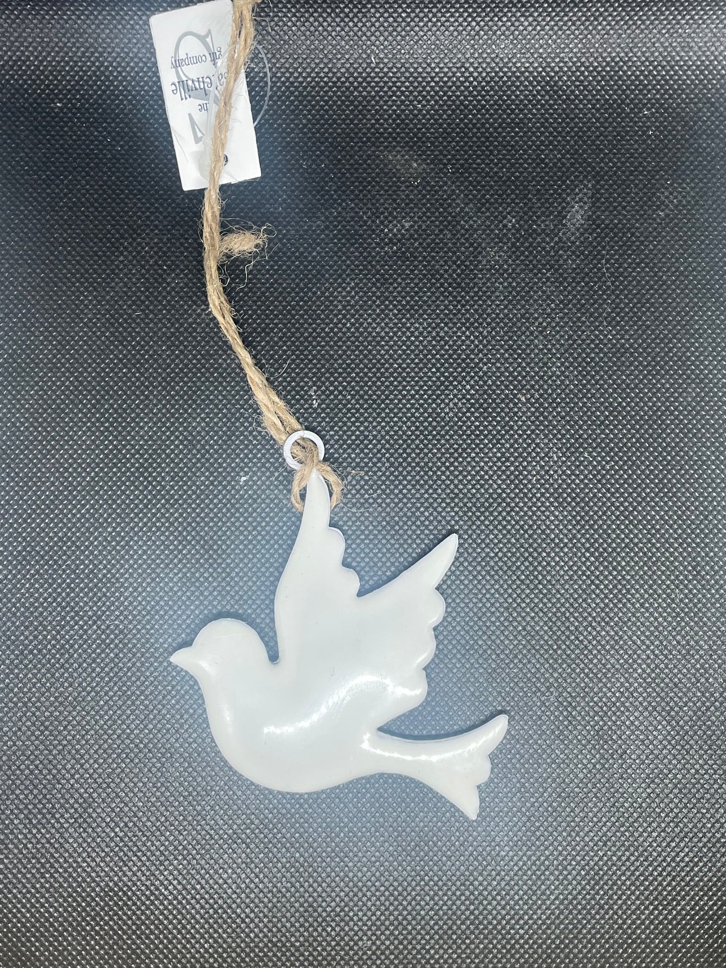 Simple White Dove Hanging with String Cord 8cm - Perfect for Home Decor