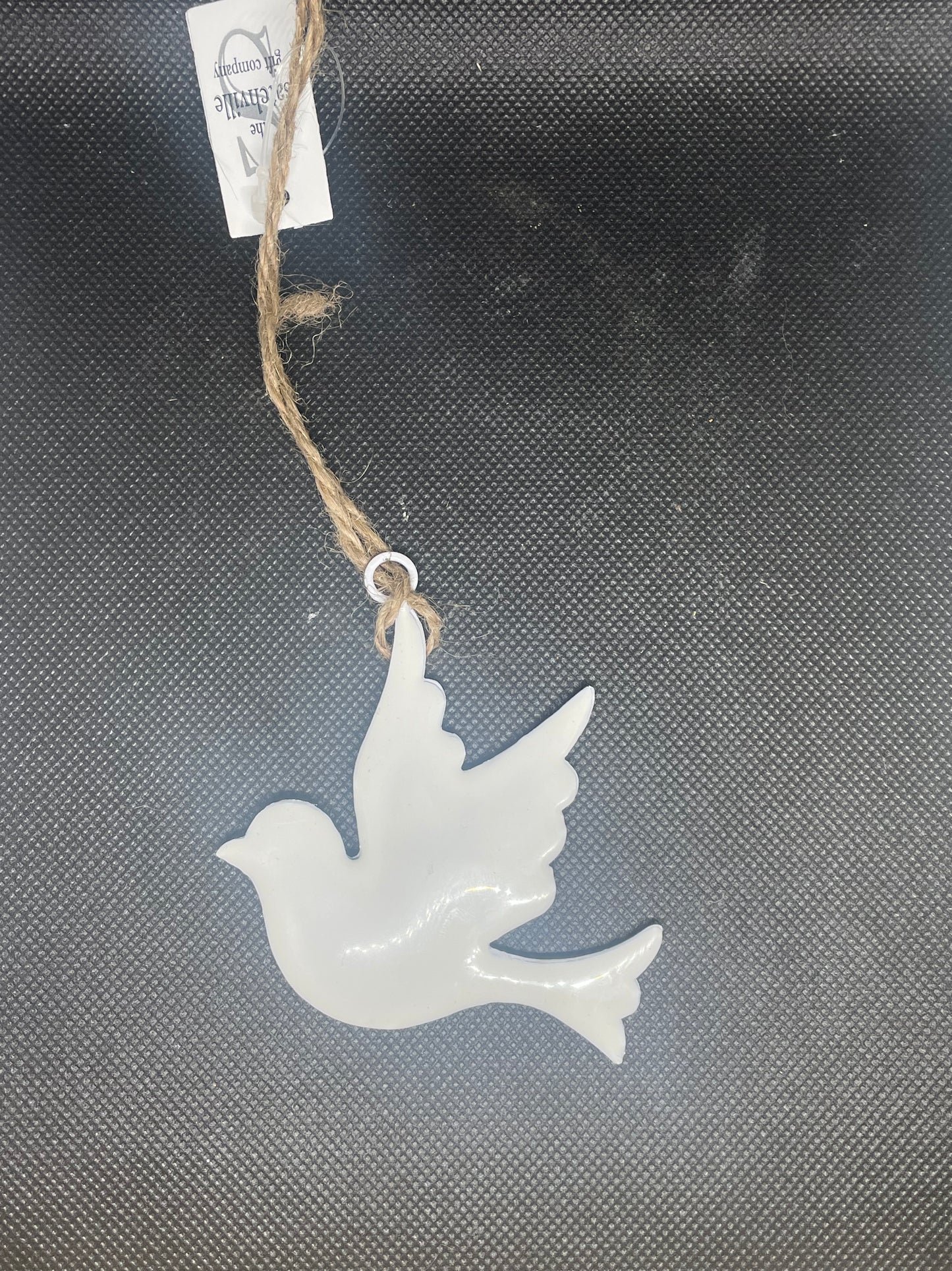 Simple White Dove Hanging with String Cord 8cm - Perfect for Home Decor