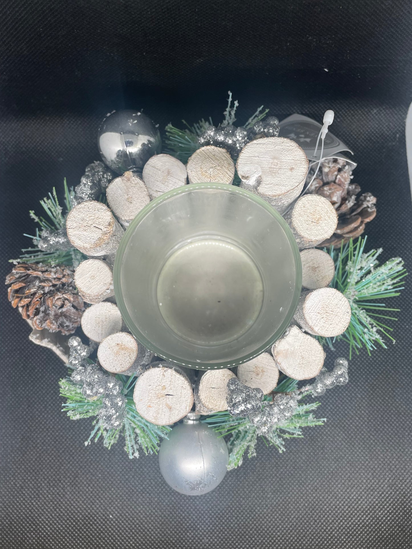 Rustic Woodland T-light Holder table centre piece 14cm Decor Ornaments