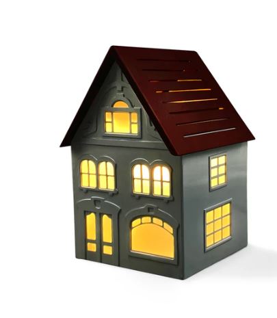 George Street House - Electric Melt Burner - Maroon & Grey
