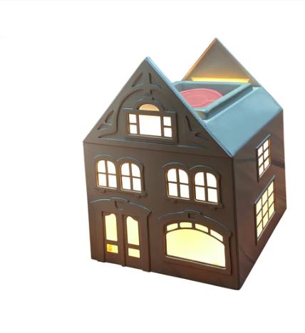 George Street House - Electric Melt Burner - Maroon & Grey