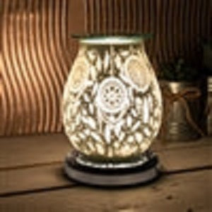 25W White Satin Touch Sensitive Aroma Lamp - Dreamcatcher 19cm