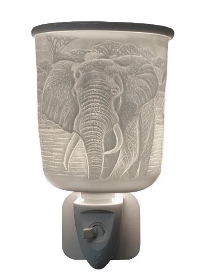 Porcelain Plug In - Elephant
